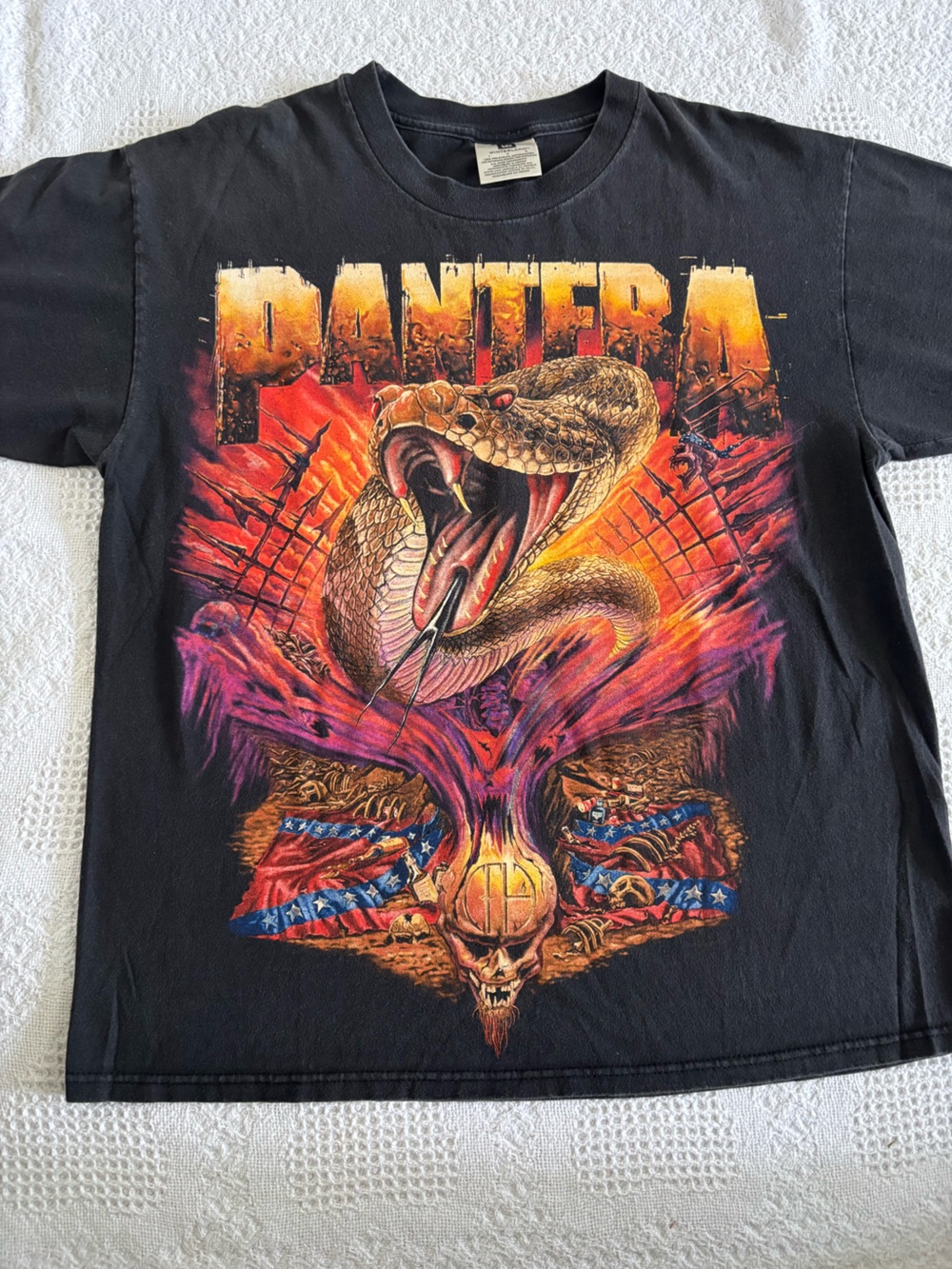 Pantera 1998 European Tour Black Tshirt Winterland Large Vintage 90s Music Tee